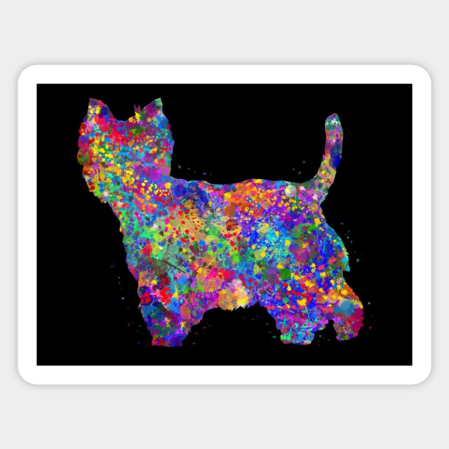 westie dog Sticker by Yahya Art